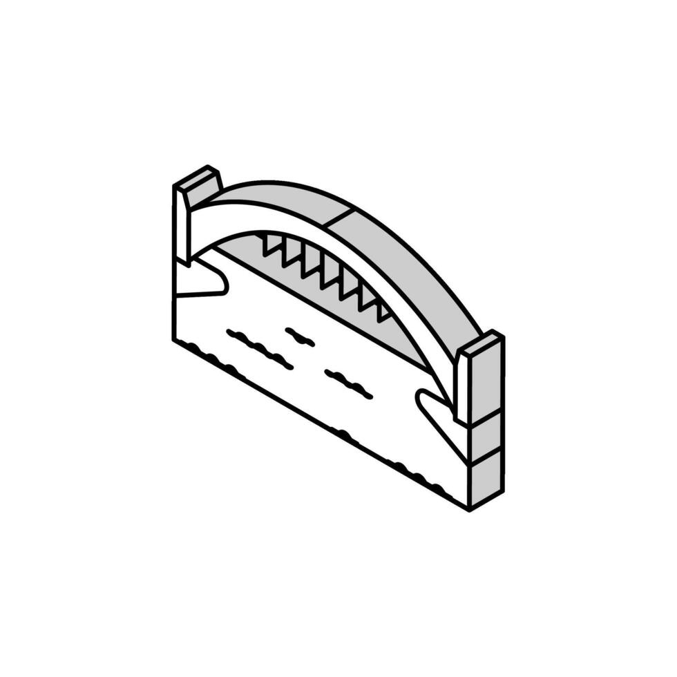 harbor bridge isometric icon vector illustration