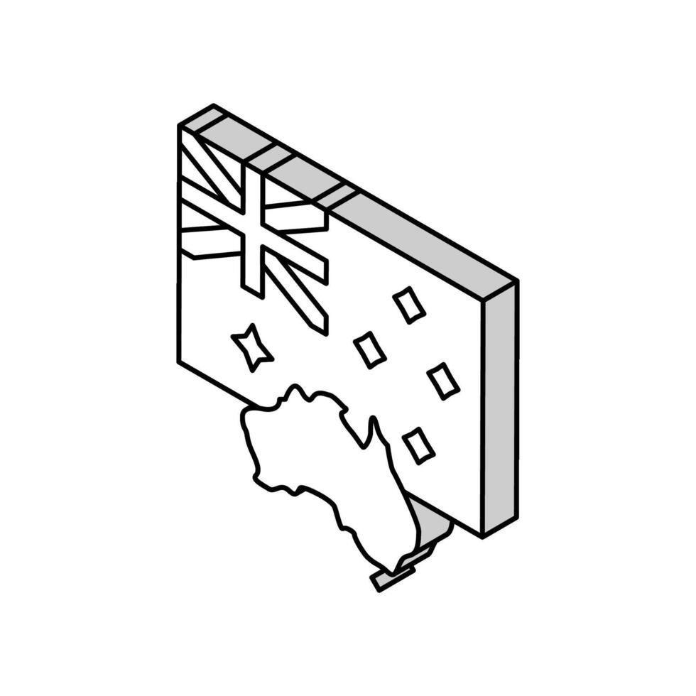 australia country flag isometric icon vector illustration