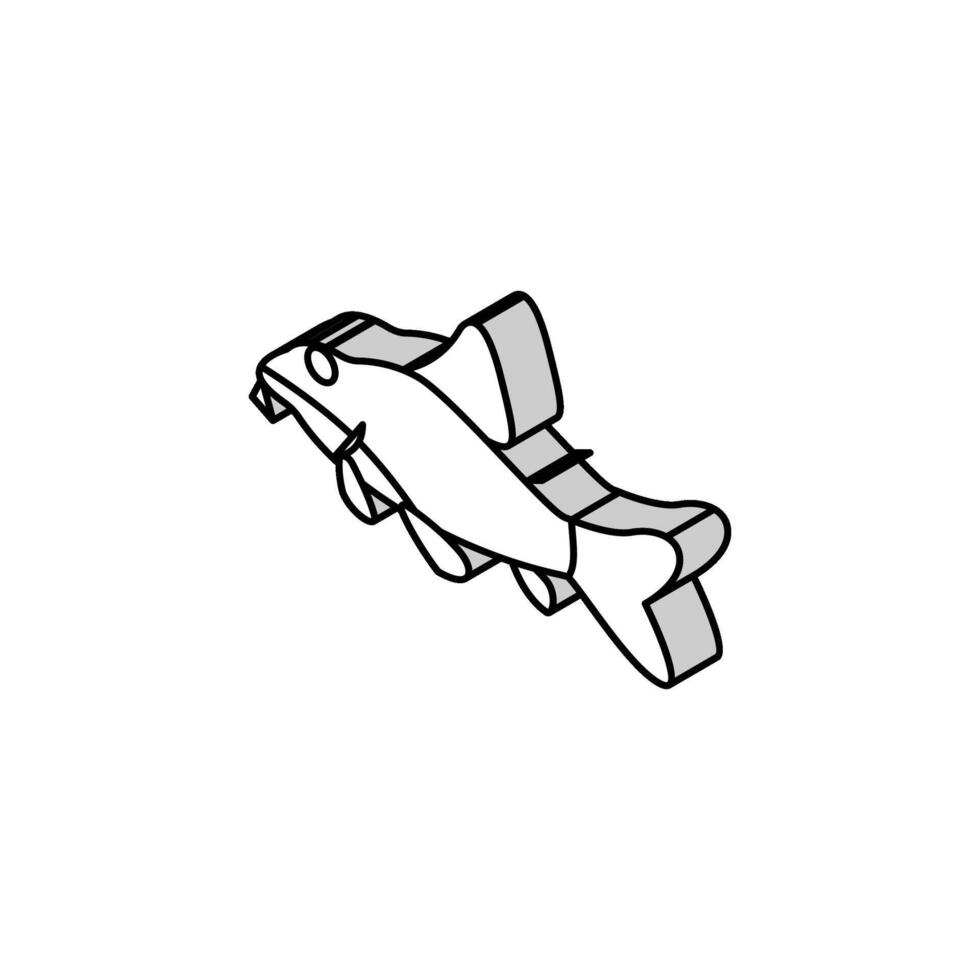 cory catfish isometric icon vector illustration