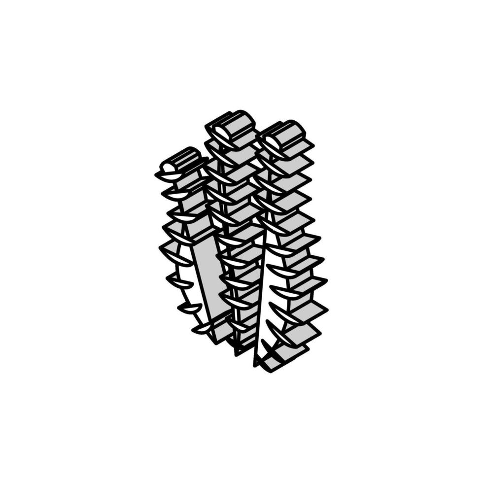 hornwort marine seaweed isometric icon vector illustration