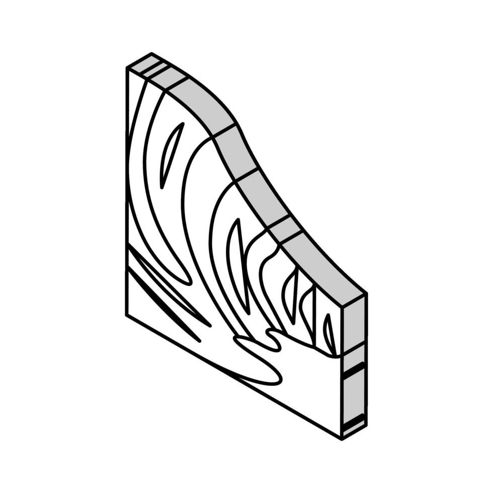 rock formación ola isométrica icono vector ilustración