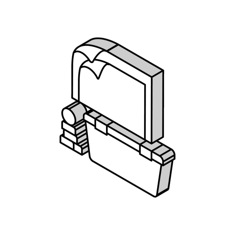 plastic container isometric icon vector illustration