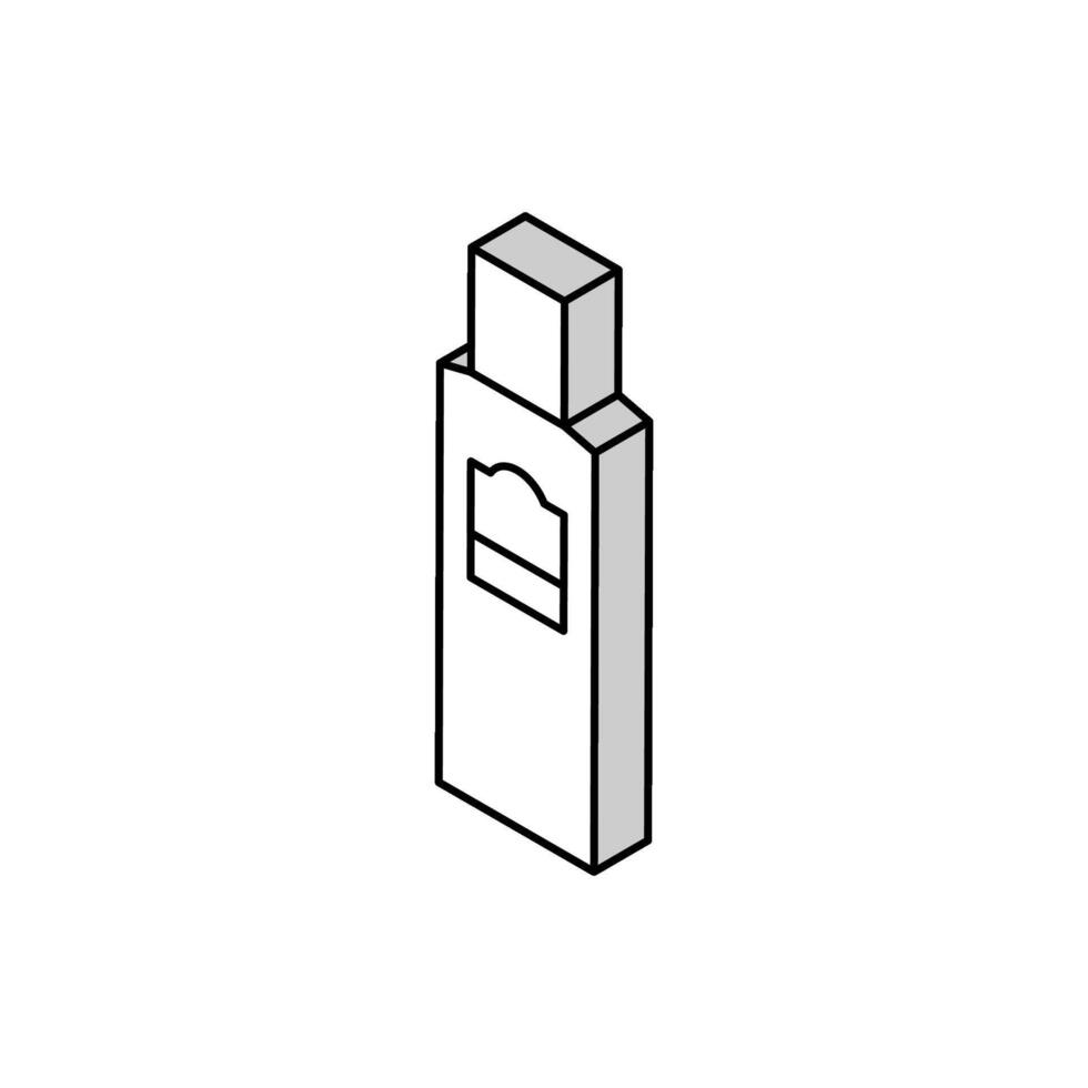 líquido fragancia botella perfume isométrica icono vector ilustración