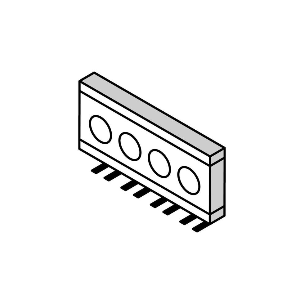 dosing pump aquarium fish isometric icon vector illustration