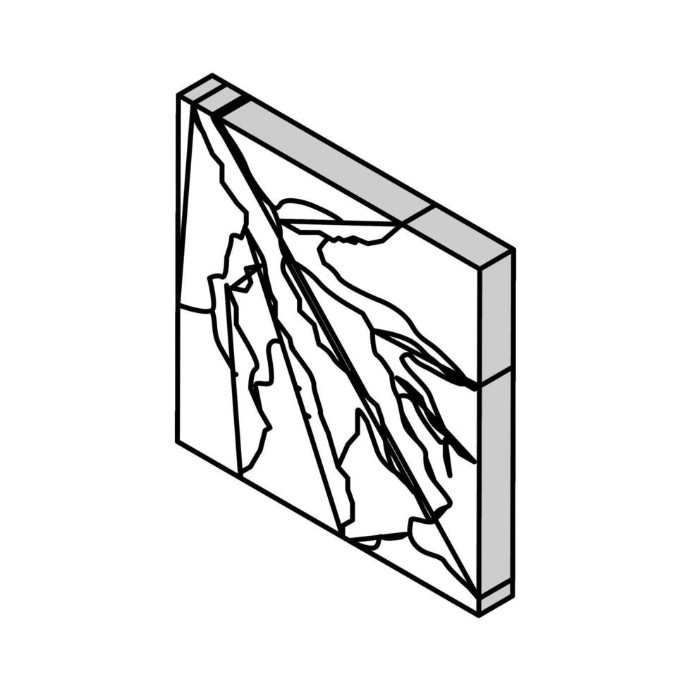 okavango delta isométrica icono vector ilustración