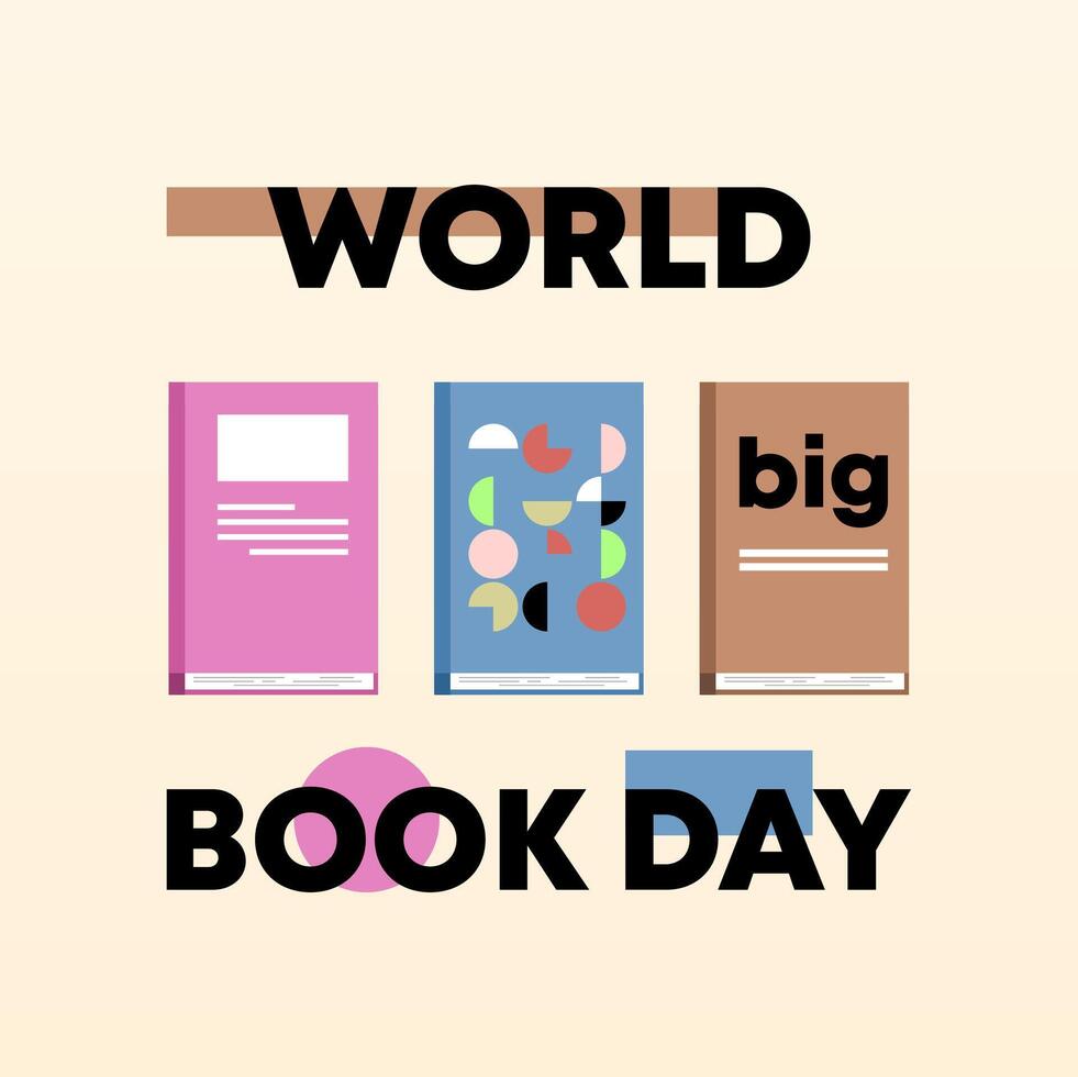 Happy World Book Day Illustration Background vector