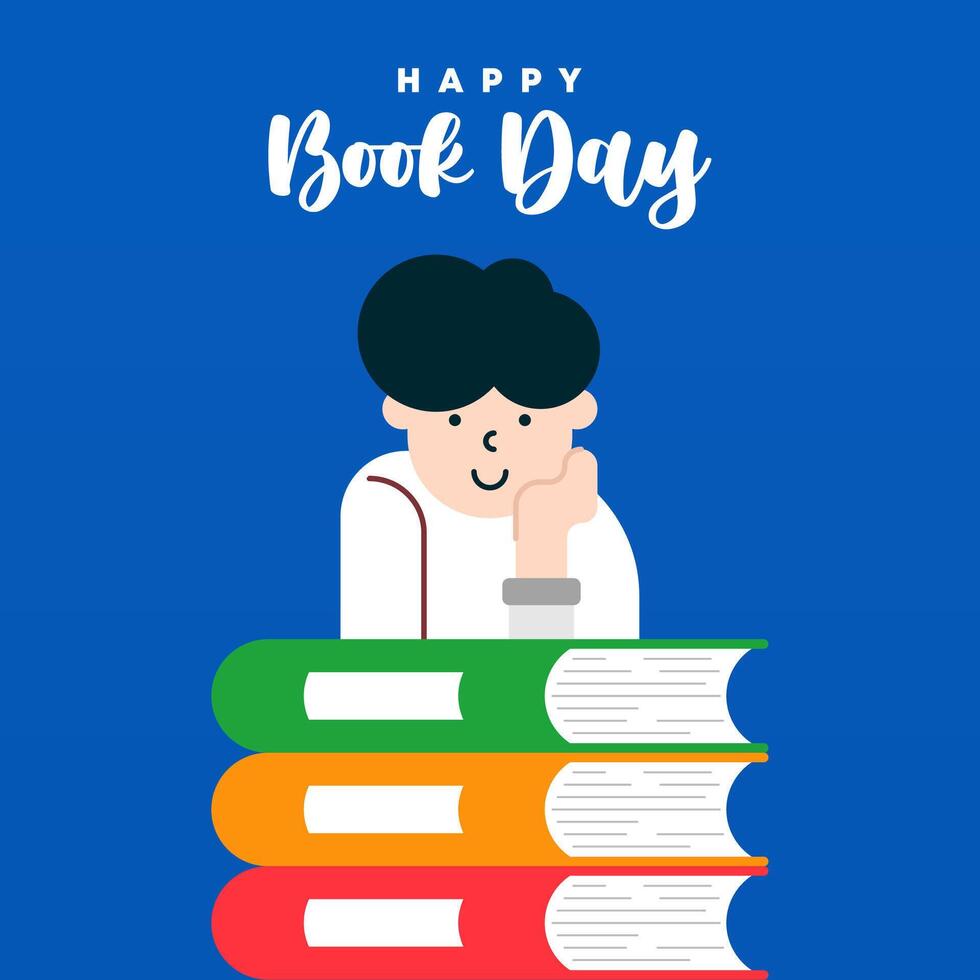 Happy World Book Day Illustration Background vector