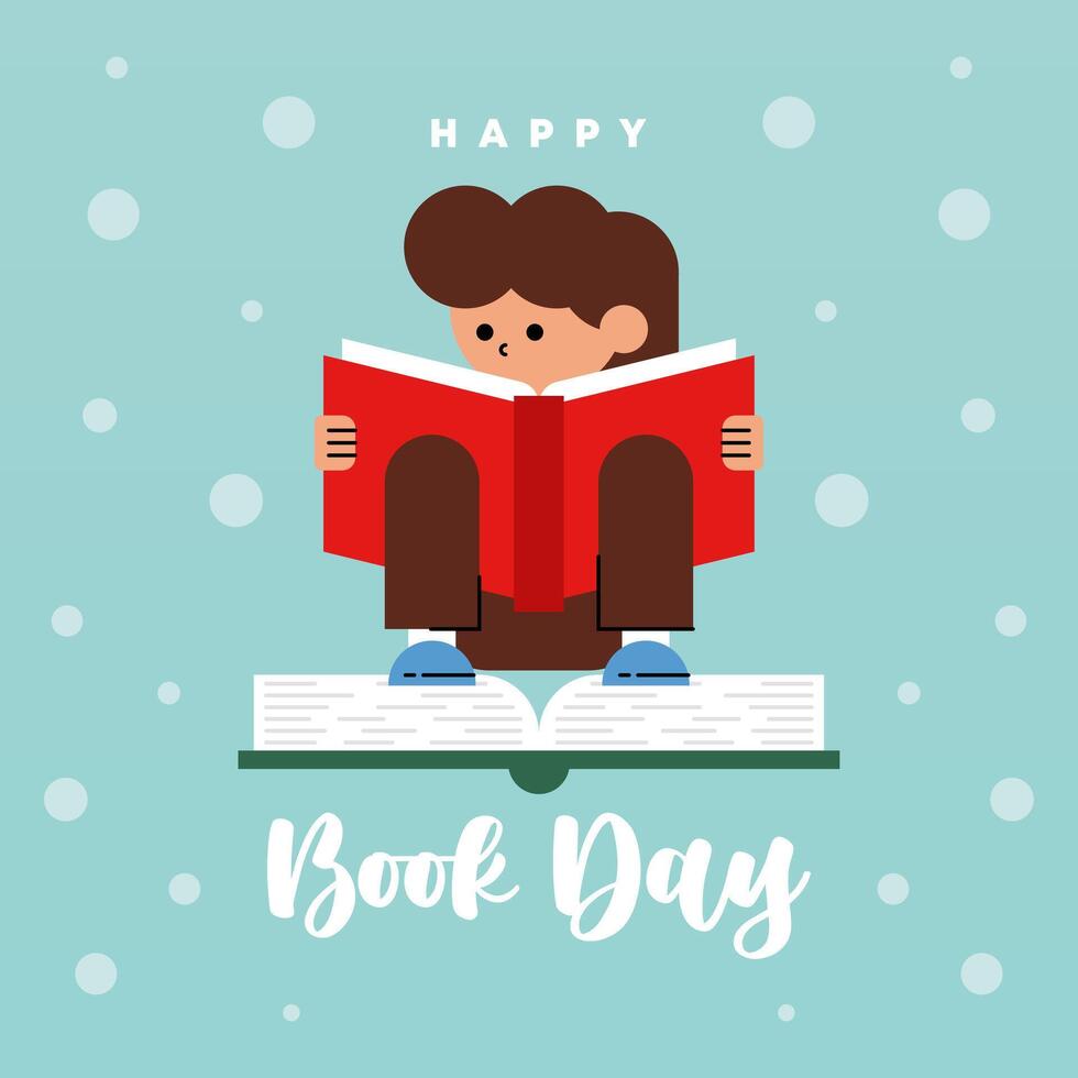 Happy World Book Day Illustration Background vector