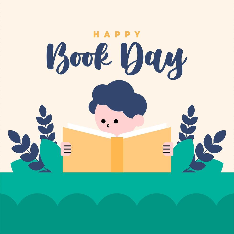 Happy World Book Day Illustration Background vector