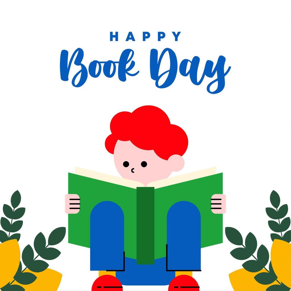Happy World Book Day Illustration Background vector