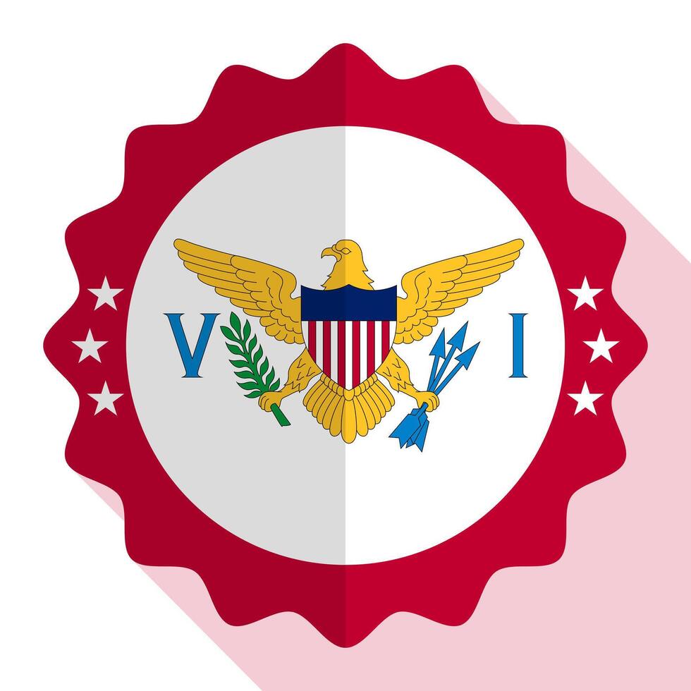 Virgin Islands quality emblem, label, sign, button. Vector illustration.