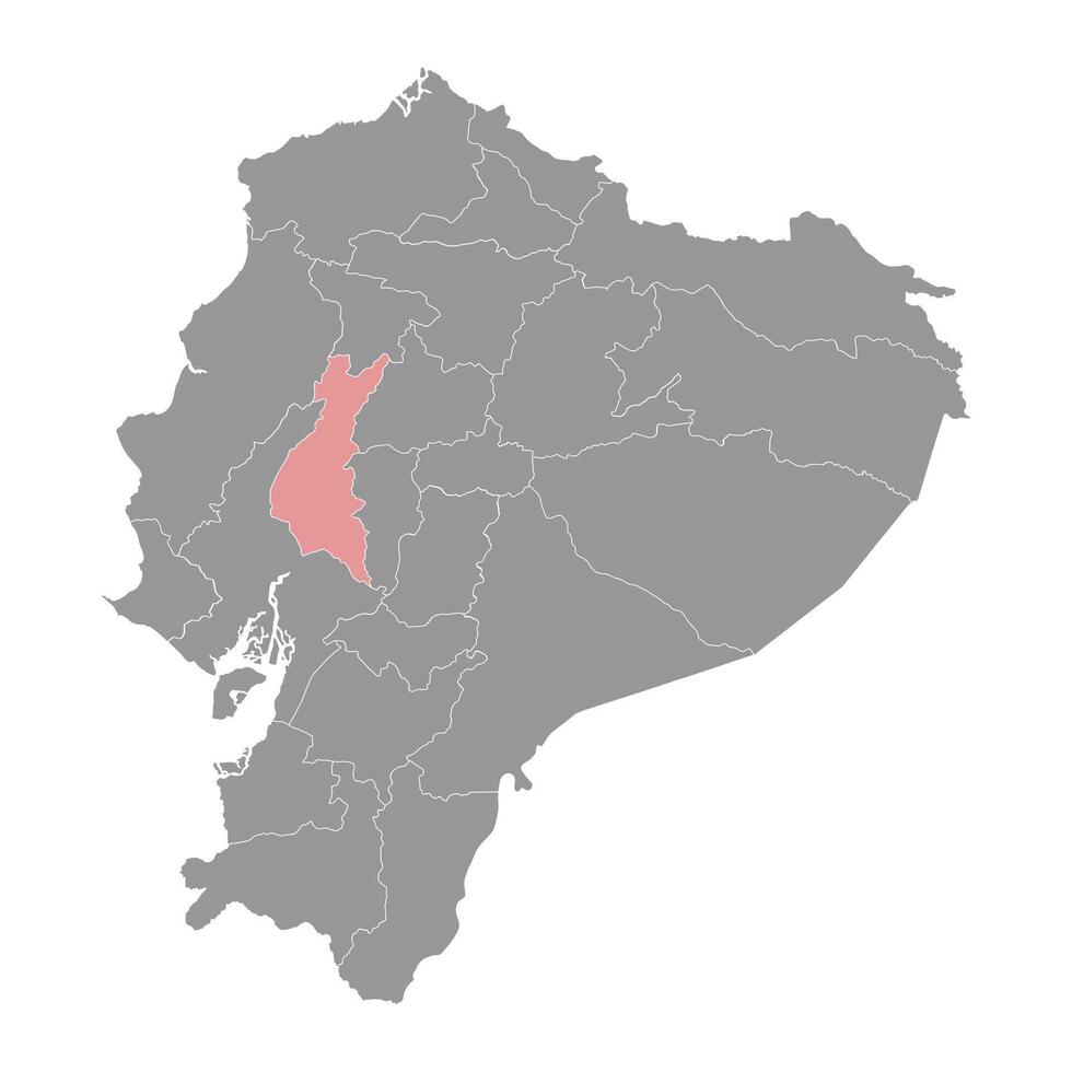 los ríos provincia mapa, administrativo división de Ecuador. vector ilustración.