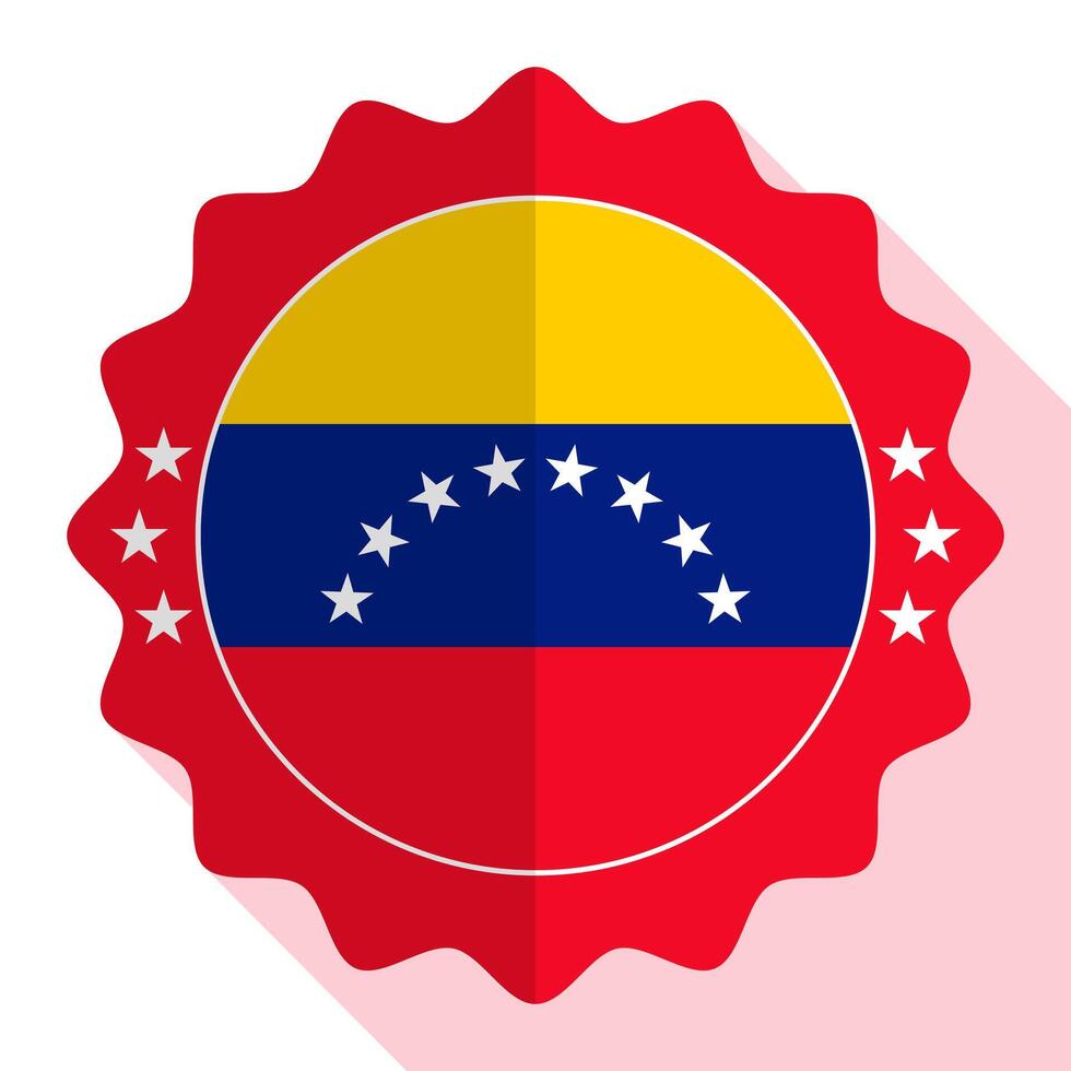 Venezuela quality emblem, label, sign, button. Vector illustration.