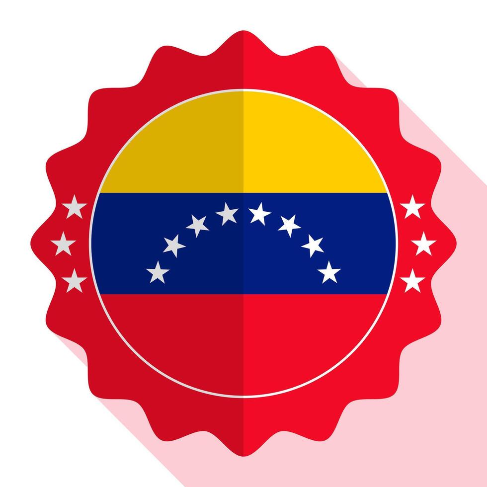 Venezuela calidad emblema, etiqueta, firmar, botón. vector ilustración.