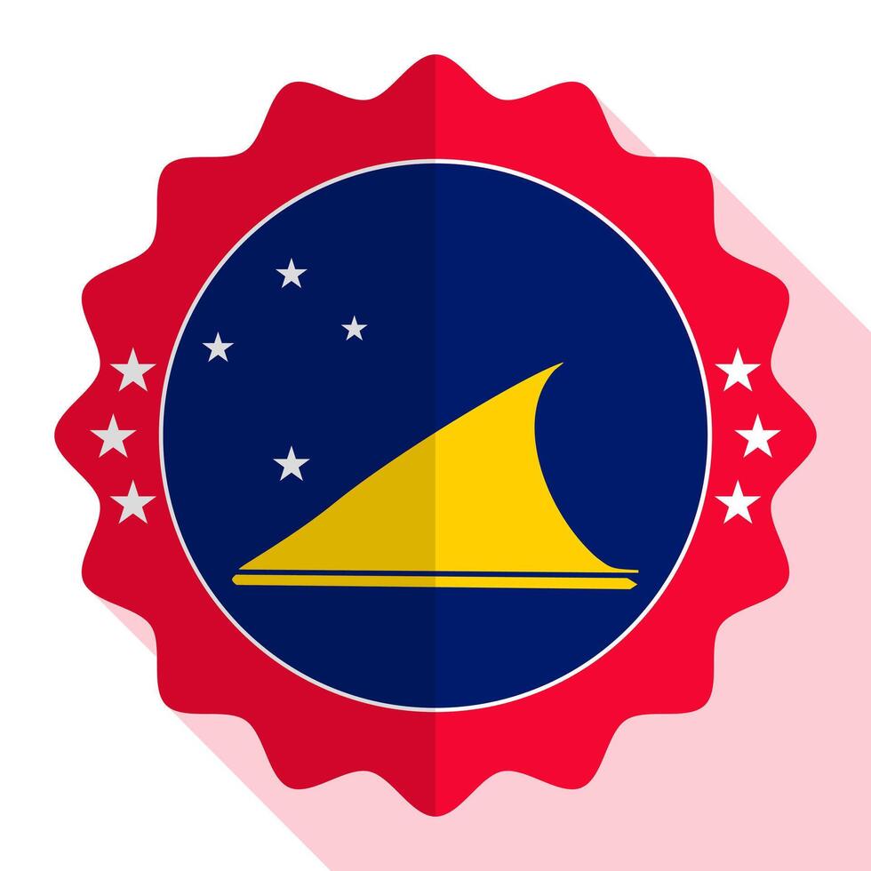Tokelau quality emblem, label, sign, button. Vector illustration.
