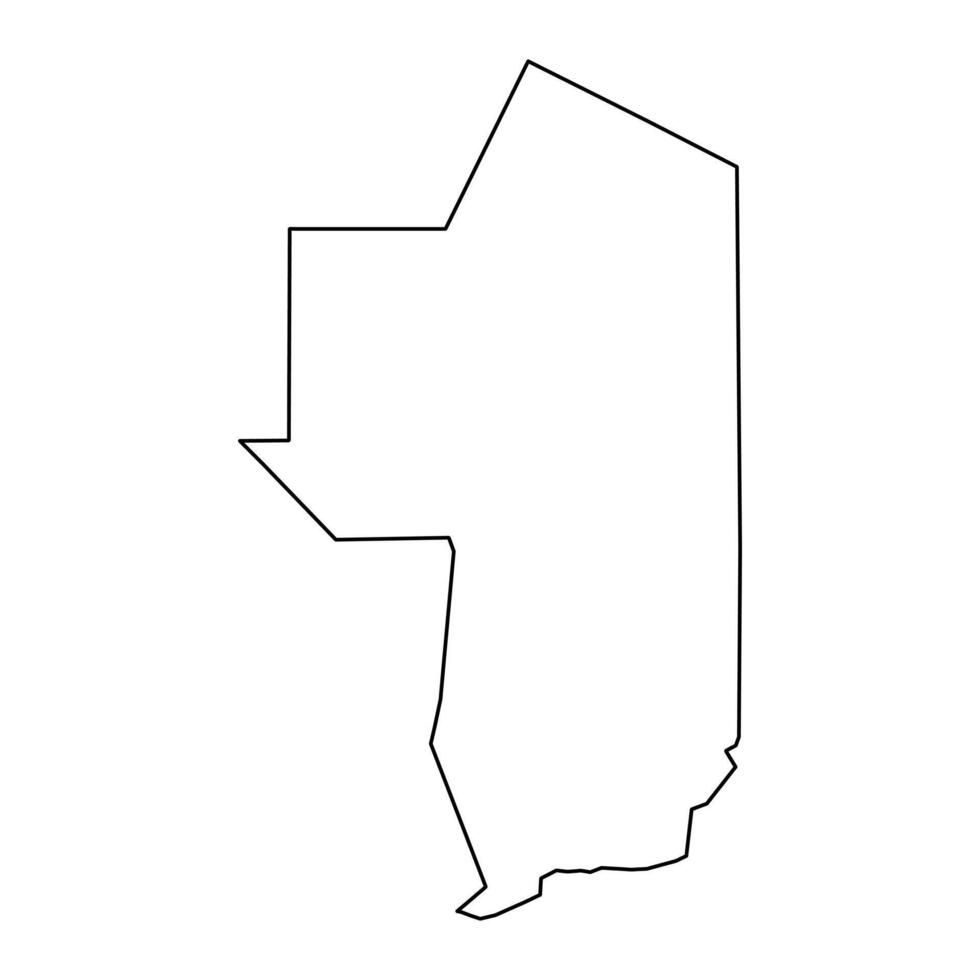 ennedi oeste región mapa, administrativo división de Chad. vector ilustración.