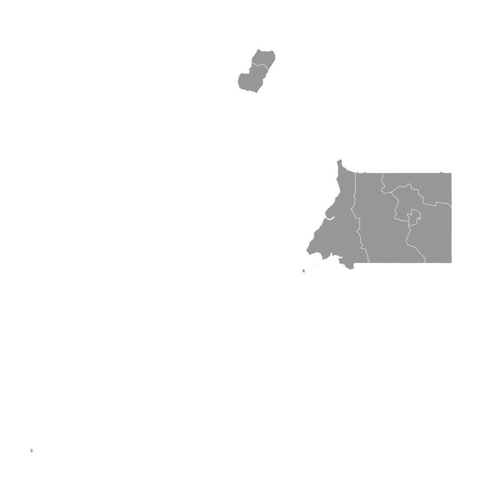 annobón provincia mapa, administrativo división de ecuatorial Guinea. vector ilustración.