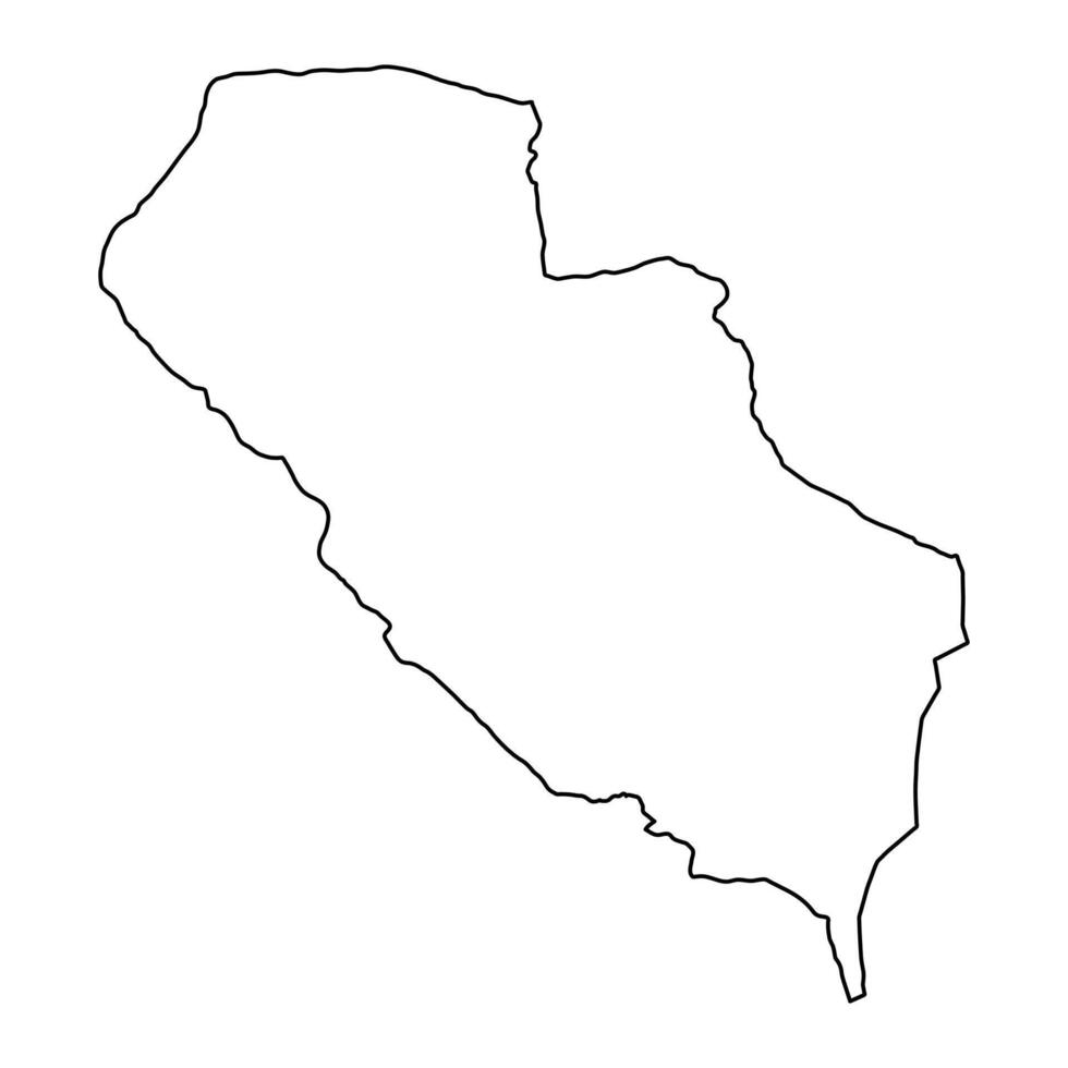 mayonesa kebbi oeste región mapa, administrativo división de Chad. vector ilustración.