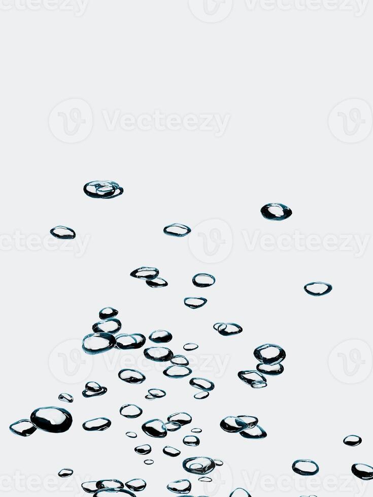 Underwater bubbles overlay on white background photo