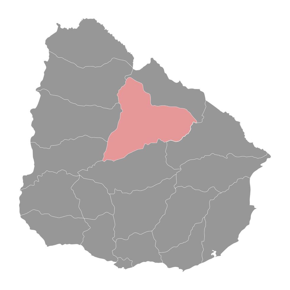 Tacuarembo Department map, administrative division of Uruguay. Vector illustration.