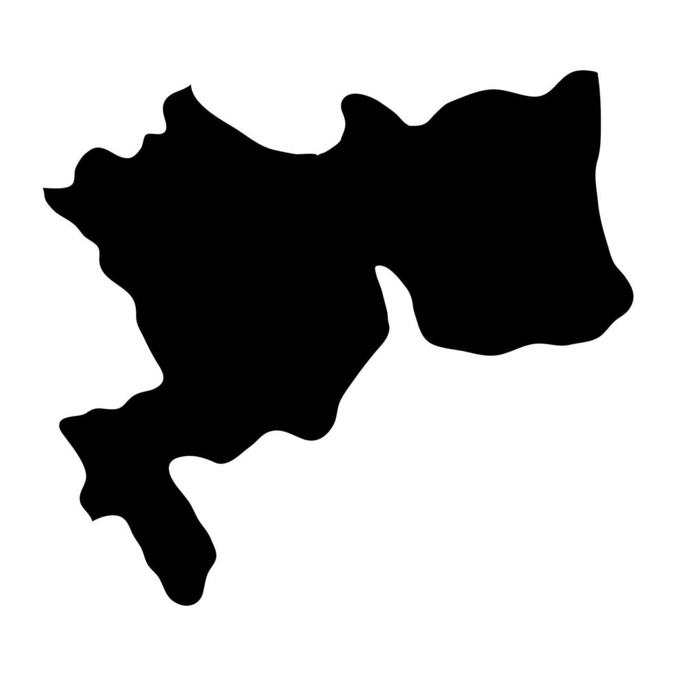 Kandy District map, administrative division of Sri Lanka. Vector illustration.