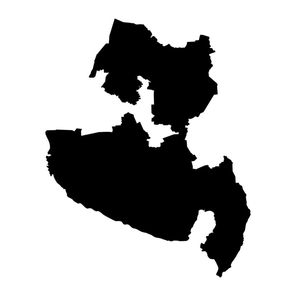 Soccsksargen Region map, administrative division of Philippines. Vector illustration.