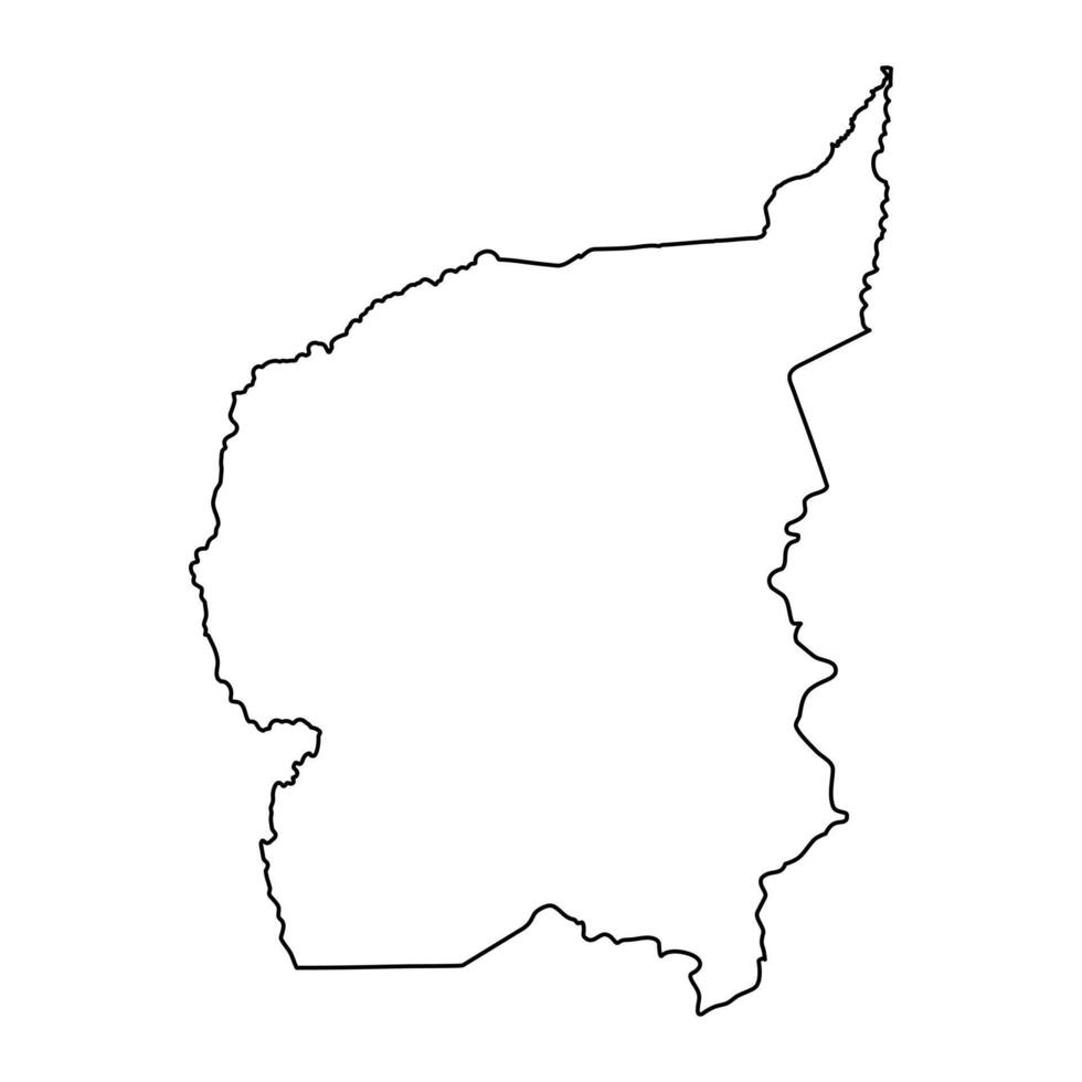 Ouham prefecture map, administrative division of Central African Republic. vector