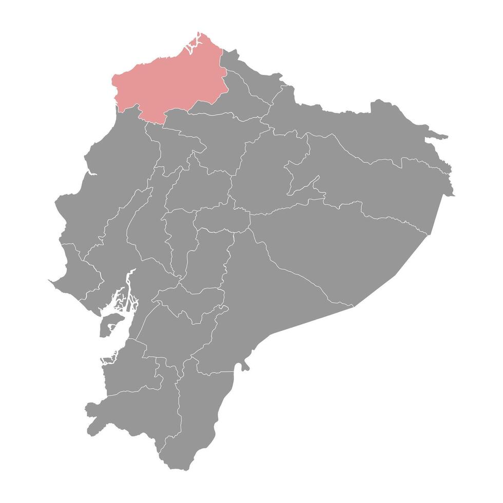 esmeraldas provincia mapa, administrativo división de Ecuador. vector ilustración.
