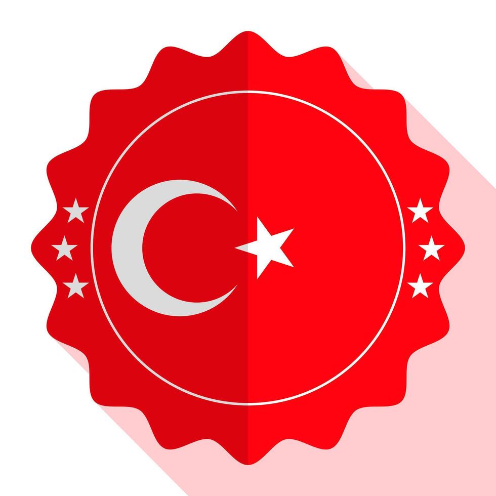 Turkey quality emblem, label, sign, button. Vector illustration.