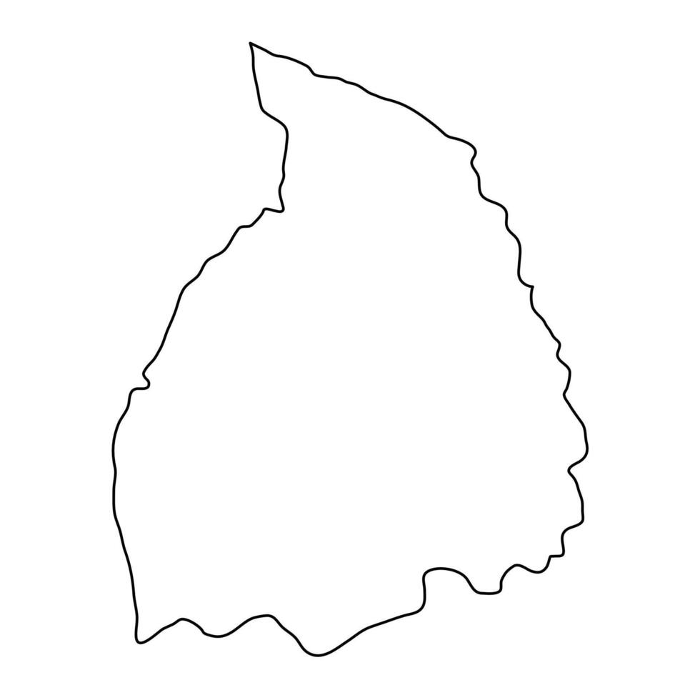 Kurunegala District map, administrative division of Sri Lanka. Vector illustration.