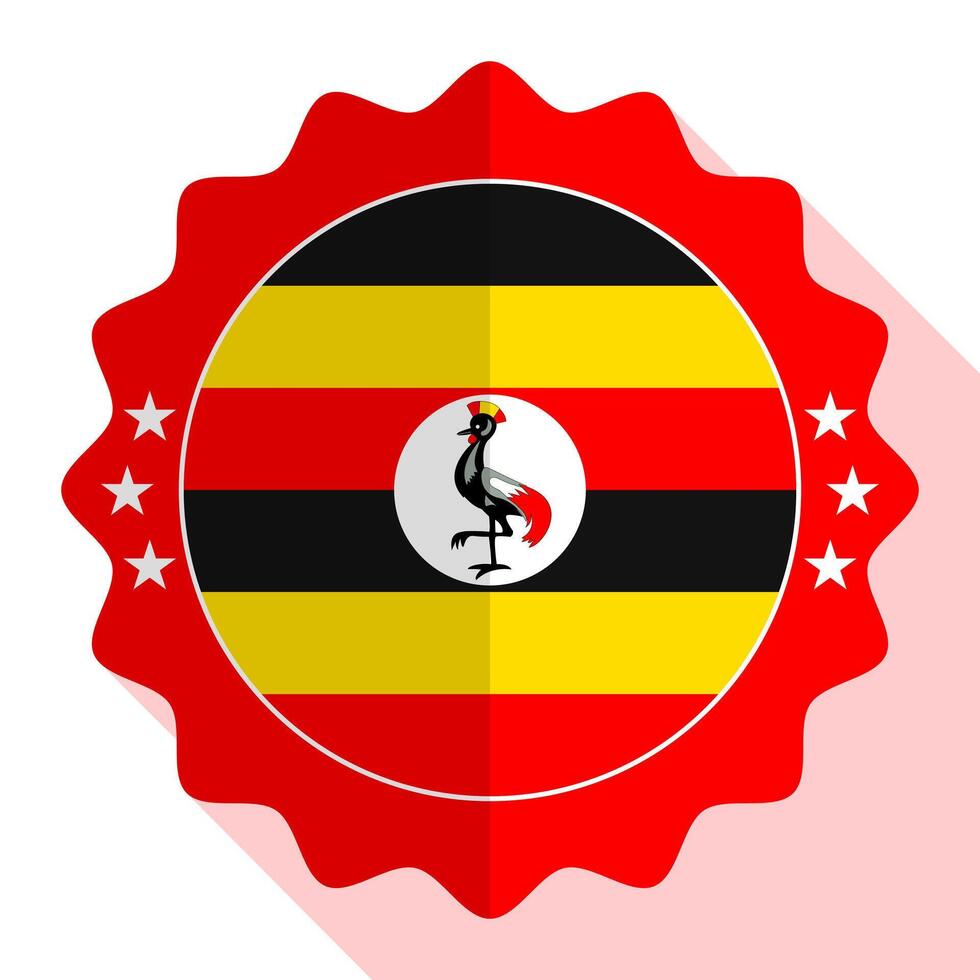 Uganda quality emblem, label, sign, button. Vector illustration.