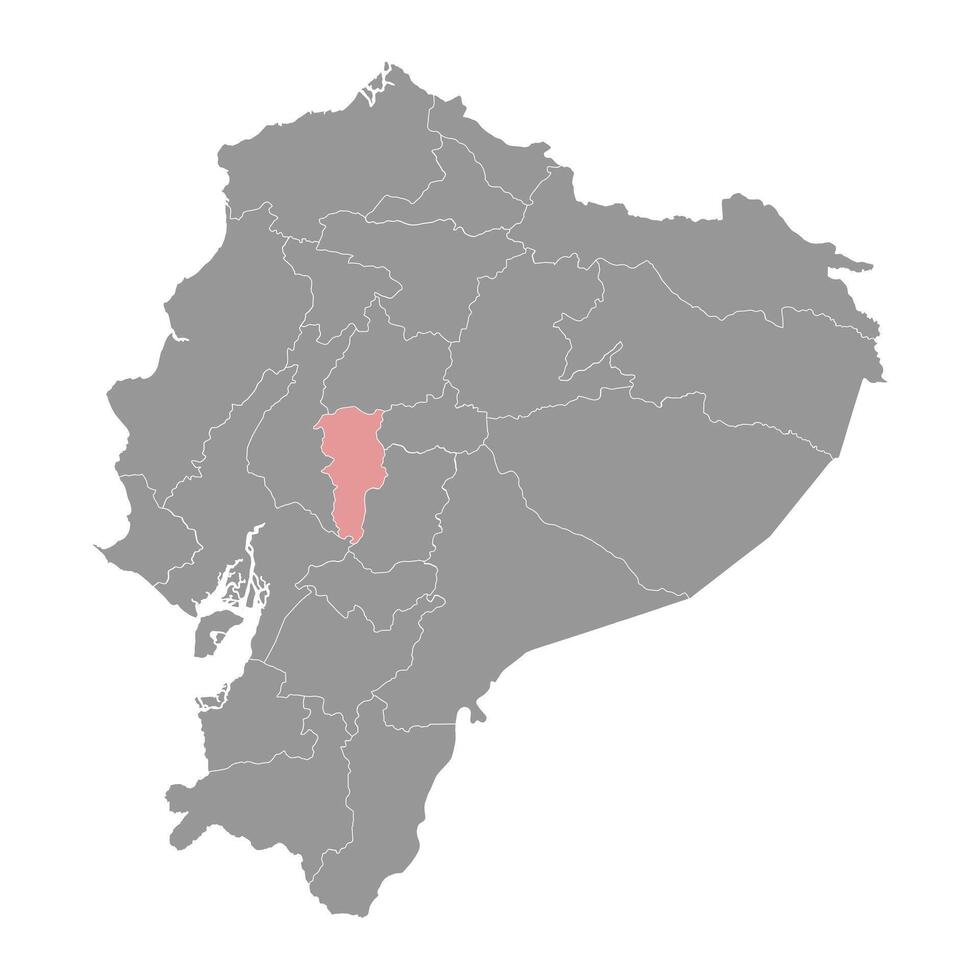 bolívar provincia mapa, administrativo división de Ecuador. vector ilustración.