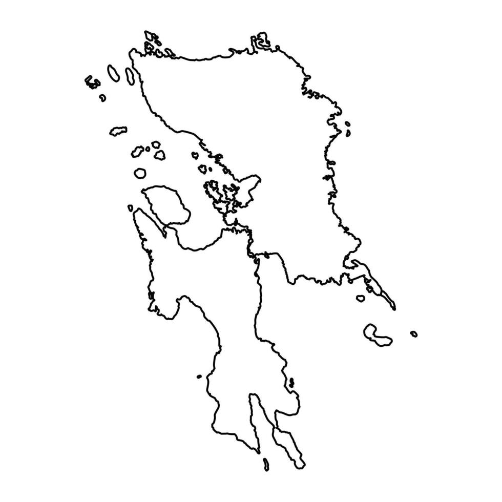 Eastern Visayas Region map, administrative division of Philippines. Vector illustration.