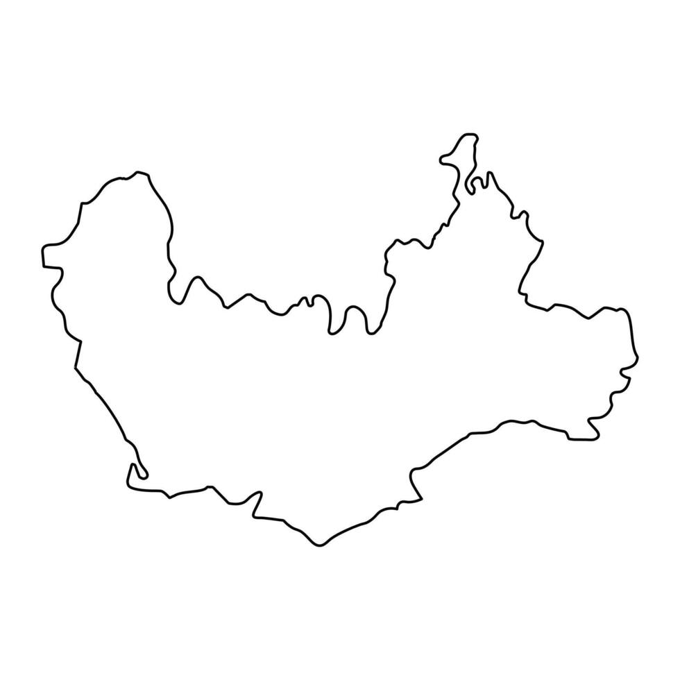 Namangan Region map, administrative division of Uzbekistan. Vector illustration.