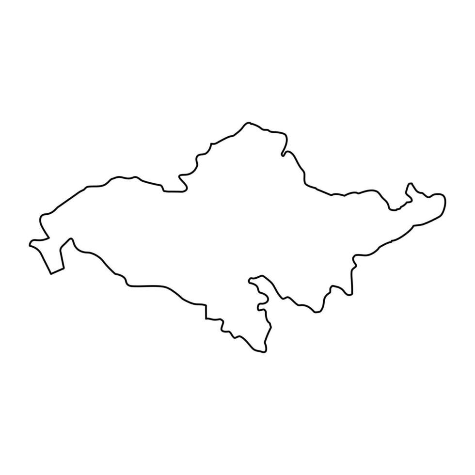 andijan región mapa, administrativo división de uzbekistán vector ilustración.