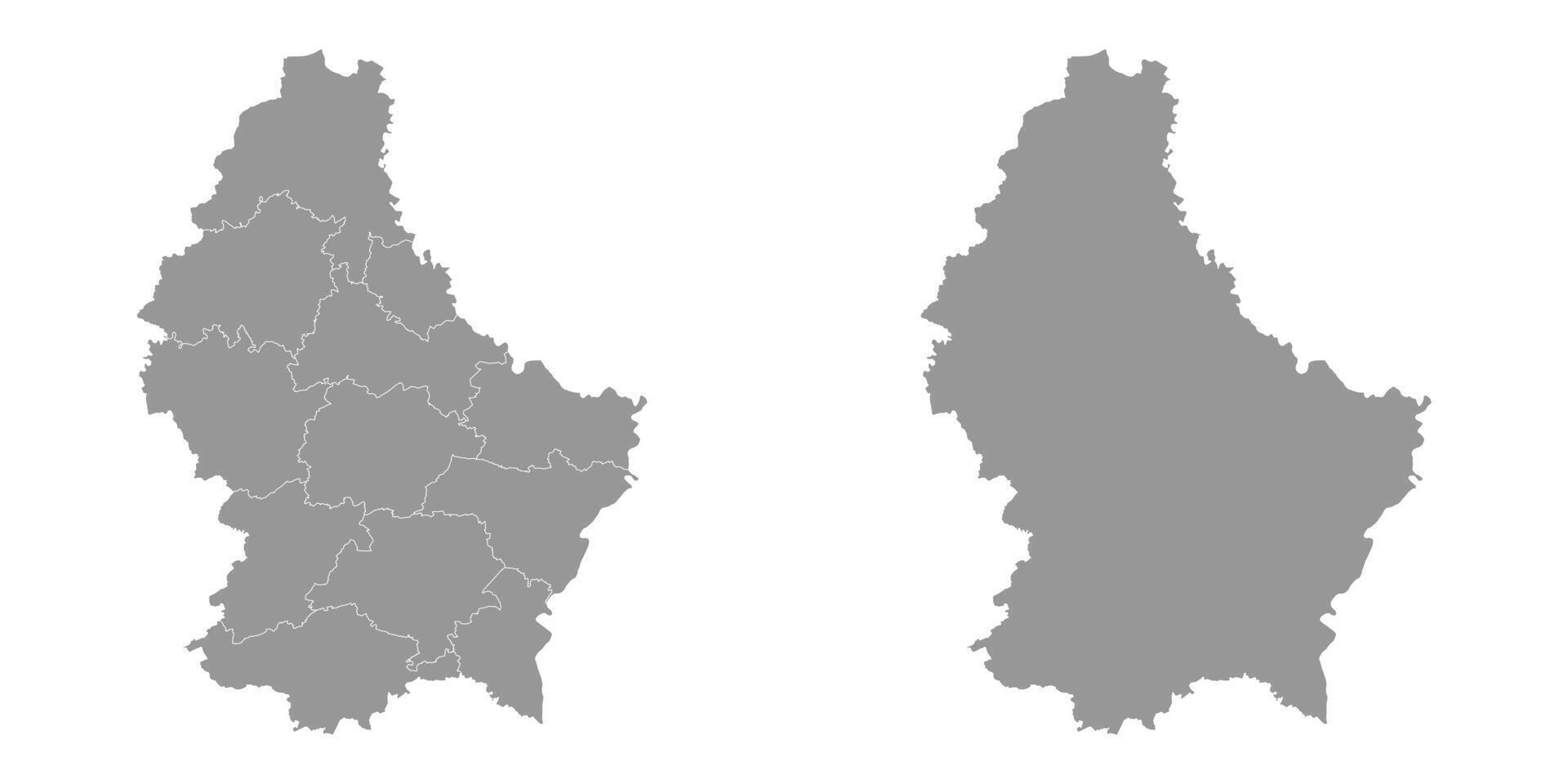 Luxembourg map with administrative divisions. Vector illustration.