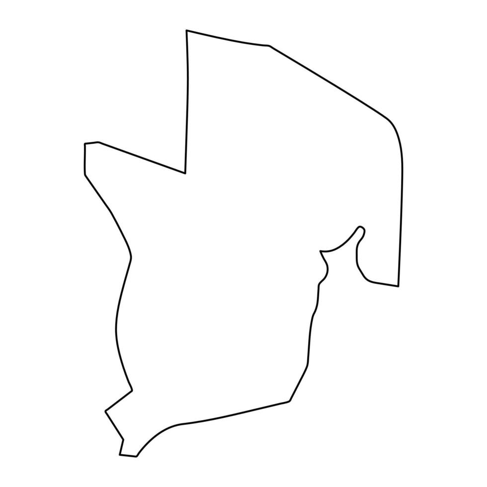 Djibloho province map, administrative division of Equatorial Guinea. Vector illustration.