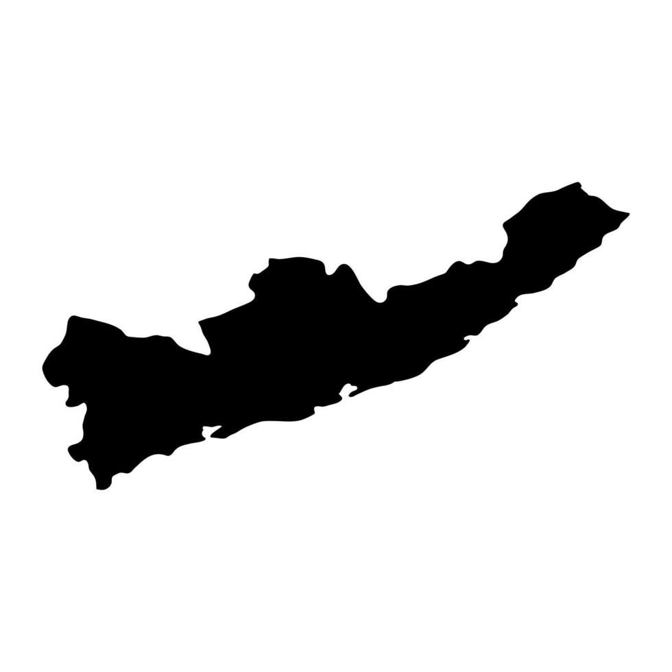 Hambantota District map, administrative division of Sri Lanka. Vector illustration.