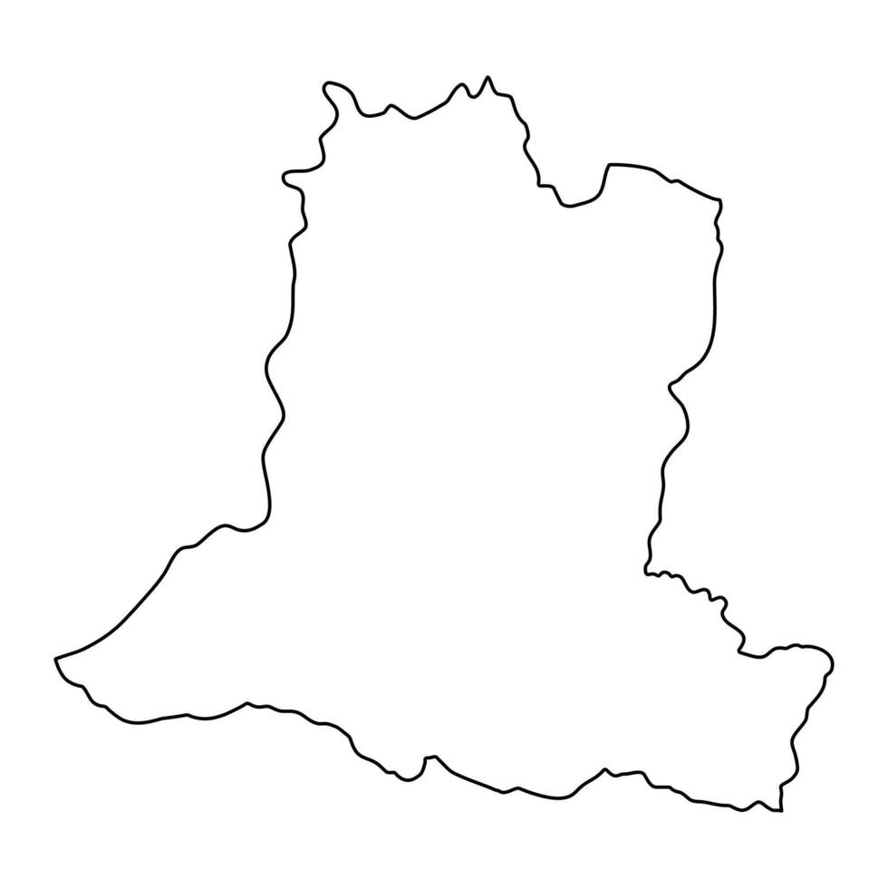 bajo kotto prefectura mapa, administrativo división de central africano república. vector