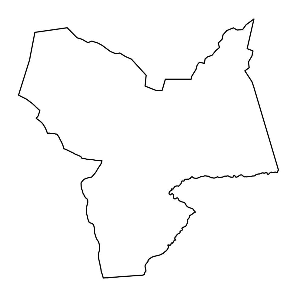 Moyen Chari Region map, administrative division of Chad. Vector illustration.