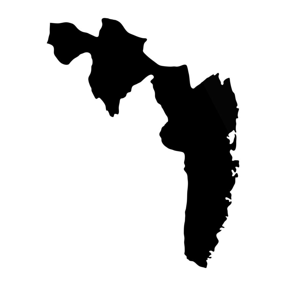 Ampara District map, administrative division of Sri Lanka. Vector illustration.