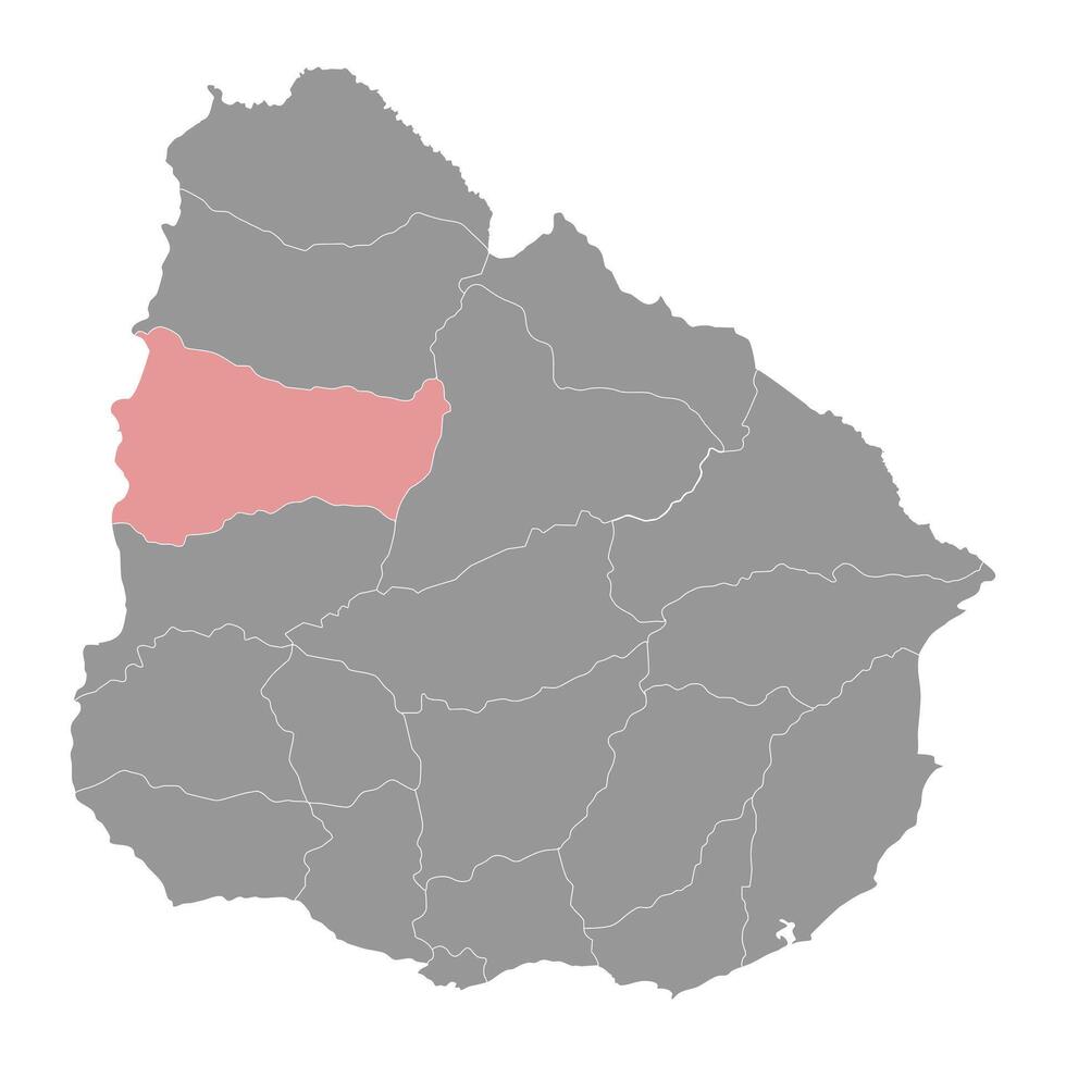 paysandú Departamento mapa, administrativo división de Uruguay. vector ilustración.