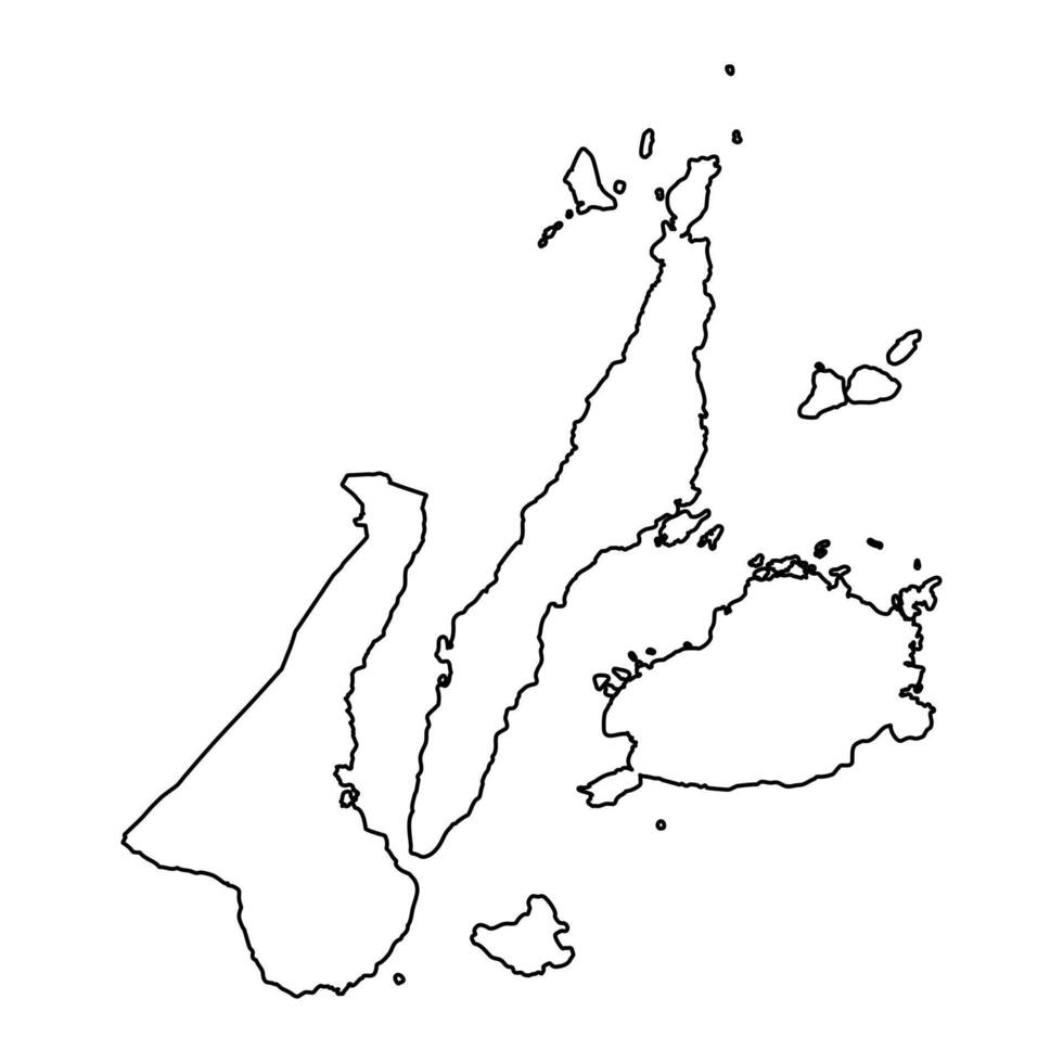 Central Visayas Region map, administrative division of Philippines. Vector illustration.