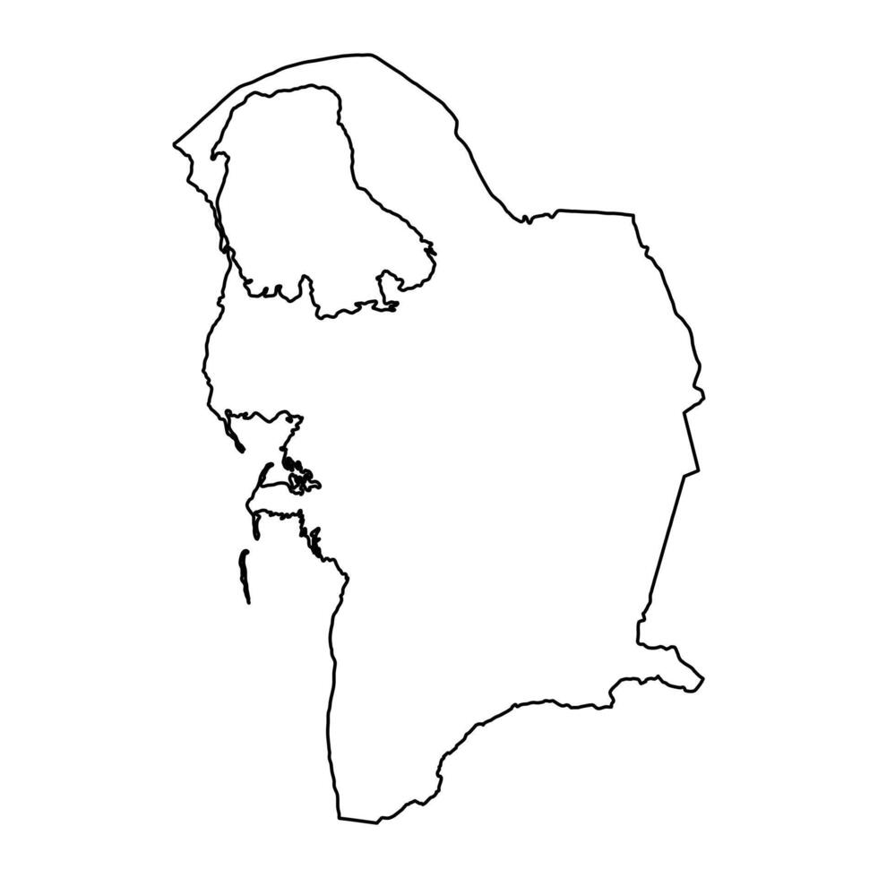 Balkan Region map, administrative division of Turkmenistan. Vector illustration.