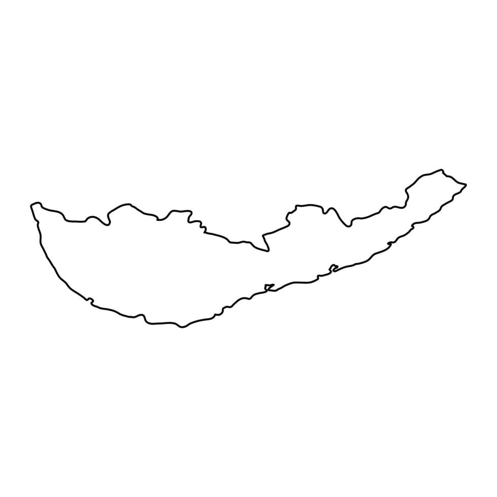 Southern Province map, administrative division of Sri Lanka. Vector illustration.