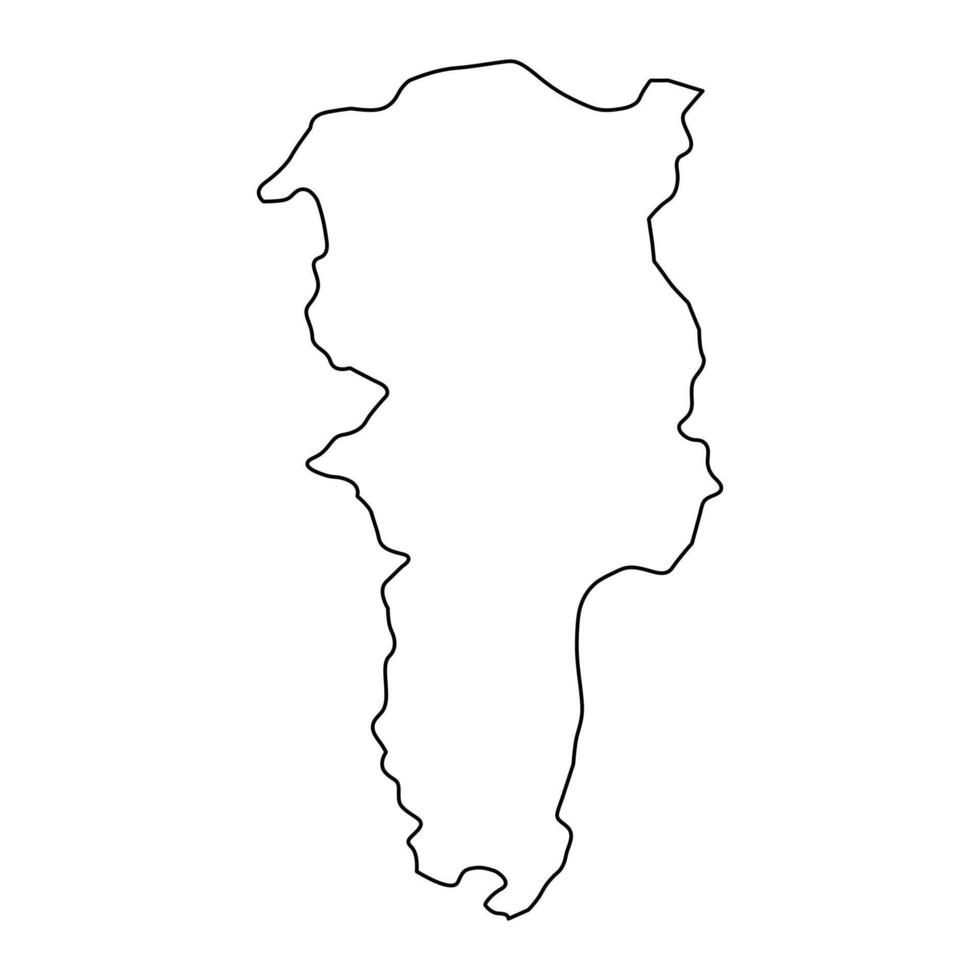 bolívar provincia mapa, administrativo división de Ecuador. vector ilustración.