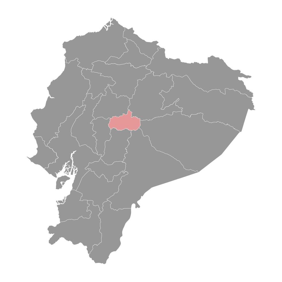 Tungurahua Province map, administrative division of Ecuador. Vector illustration.