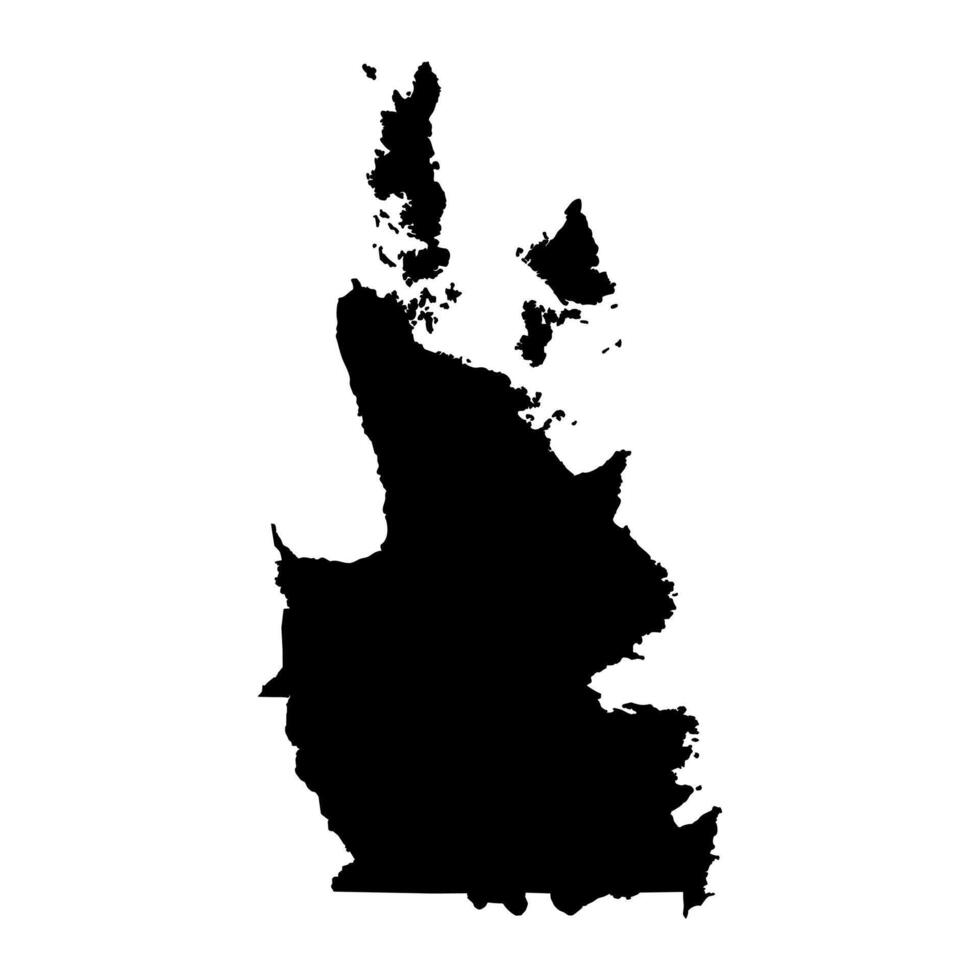 Caraga Region map, administrative division of Philippines. Vector illustration.