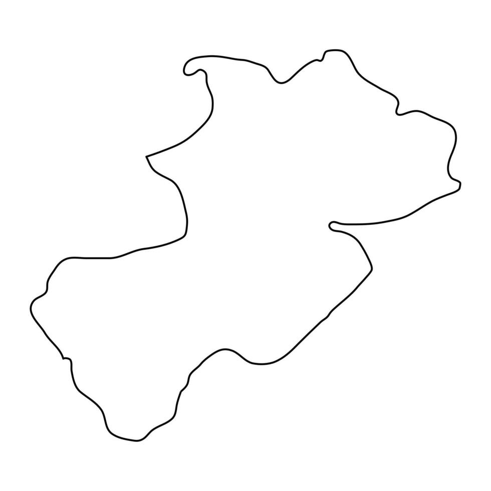 vavuniya distrito mapa, administrativo división de sri lanka. vector ilustración.