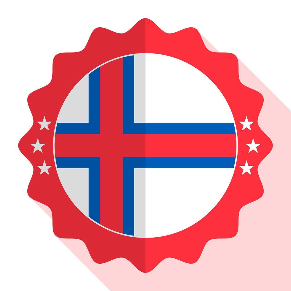 Faroe Islands quality emblem, label, sign, button. Vector illustration.